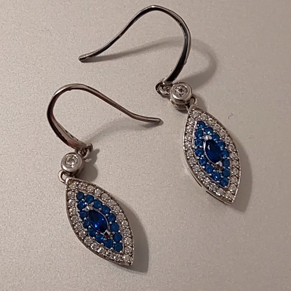 ROSS SIMONS JEWELRY 2015 EVIL EYE EARRINGS NEW CONDITION - Picture 5 of 10